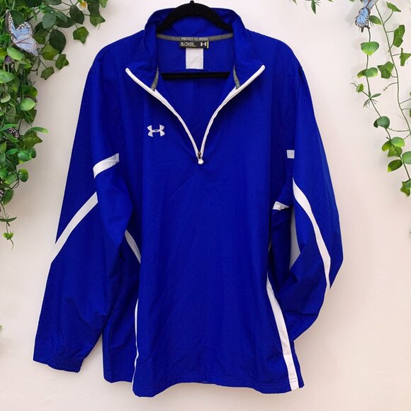 Under Armour Blue Half Zip Fleece Pullover Sweater Sz XL - Picture 4 of 4
